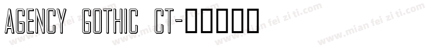 Agency Gothic CT字体转换